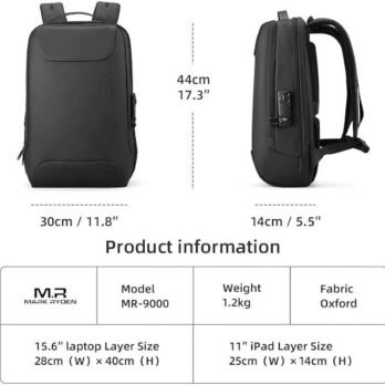 Mark Ryden MR-9000 Anti Thief Dual TSA Lock Office Laptop Bag