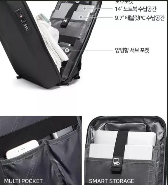 BANGE BG-22092 Anti Theft Ykk Zipper TSA Lock Premium Laptop Office Backpack